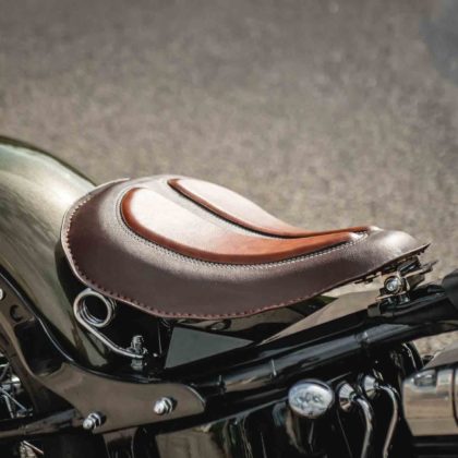Selle solo cuir bobber